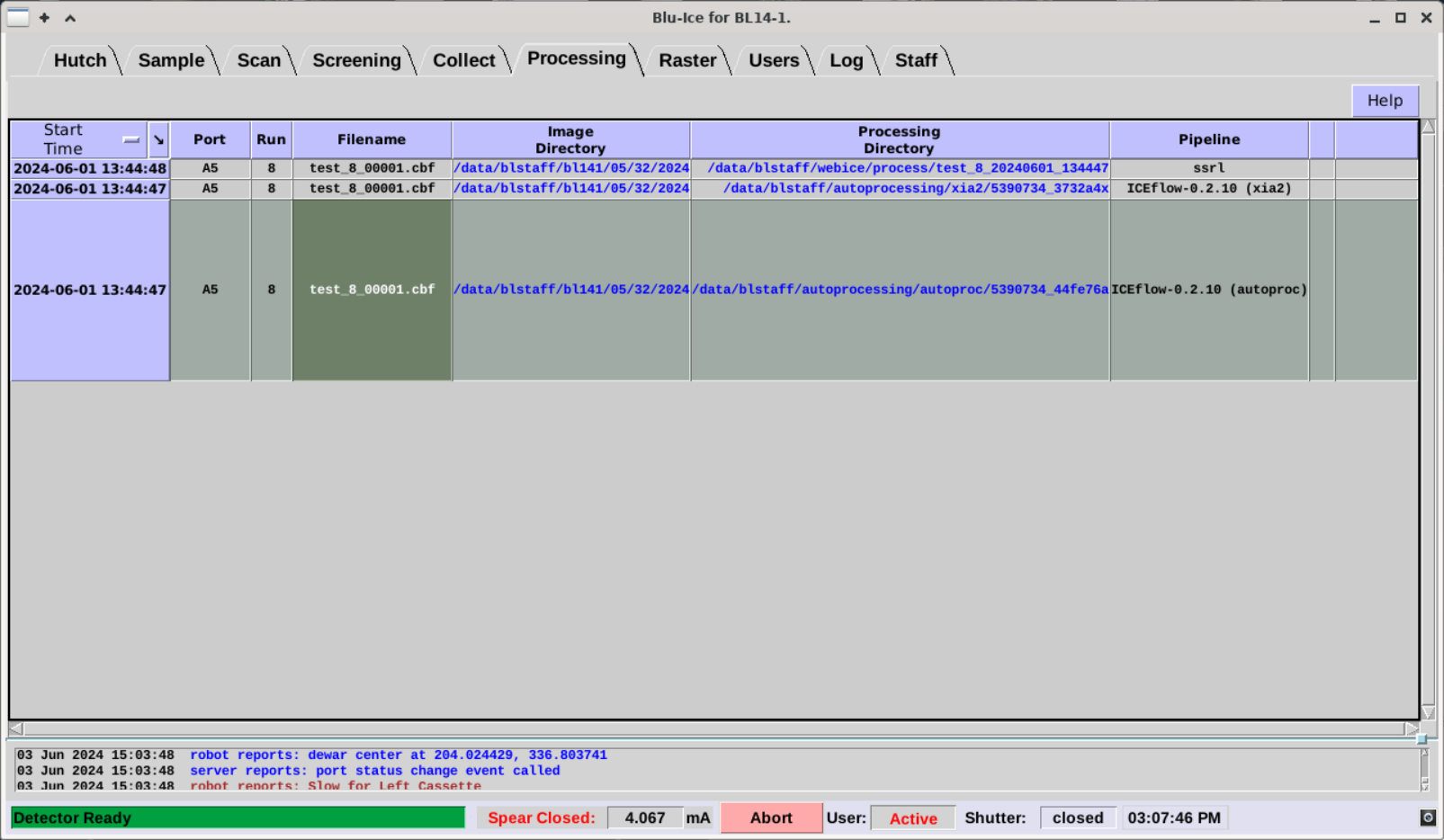 Processing Tab Overview